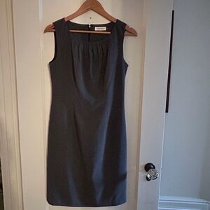 Calvin Klein Charcoal Sleeveless Midi Dress